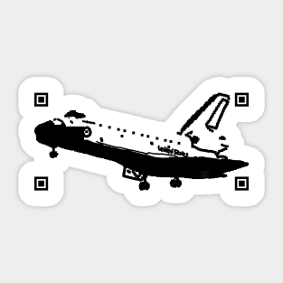 Space Shuttle QR Sticker